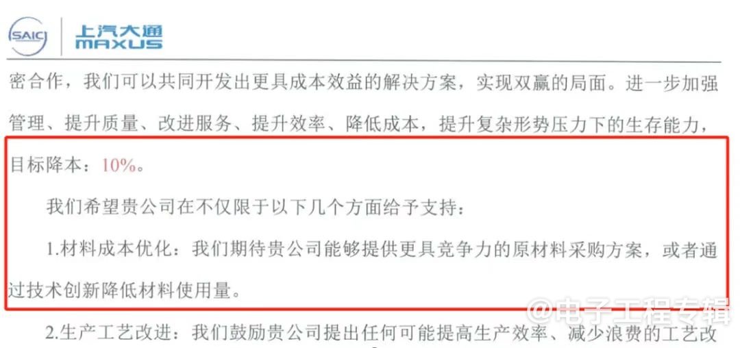 价格战打到上游,比亚迪、上汽降价10%大刀砍向供应商?(图3) 价格战打到上游,比亚迪、上汽降价10%大刀砍向供应商?(图3)